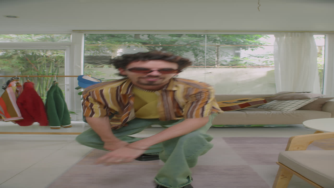 Fashion Influencer Filming Trendy Look for Vlog