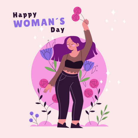 ilustración del día de la mujer feliz
