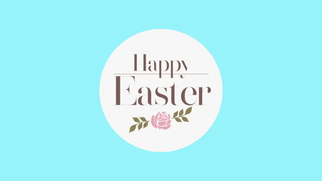 Happy-Easter-with-pink-rose-on-blue-gradient