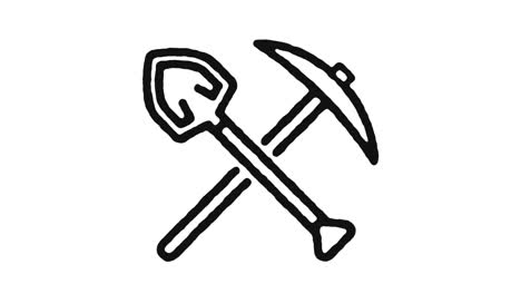 imágenes de animación de icono de minería y canal alfa