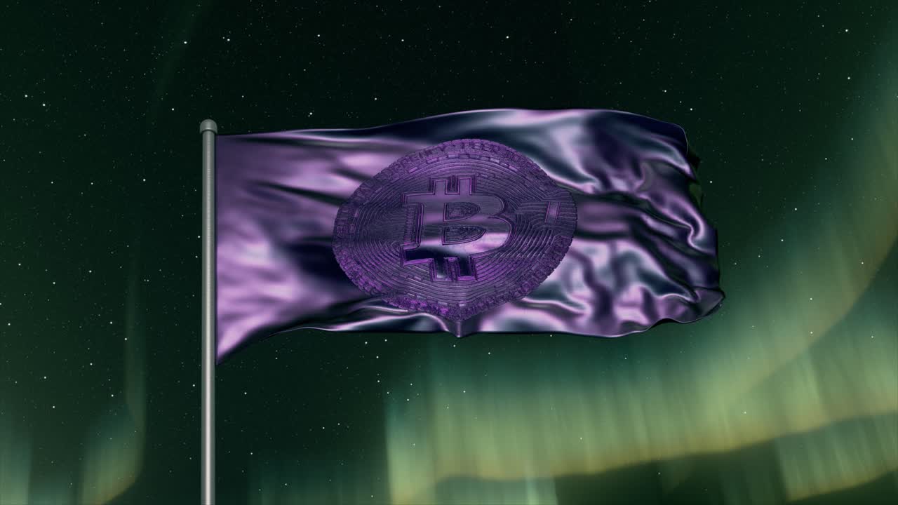 아로라 보레알리스와 함께 우주에서 비트코인 발