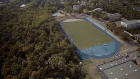 tartan track from above