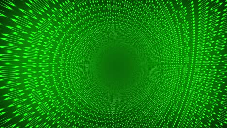 animación en bucle de un túnel de código binario. 4k