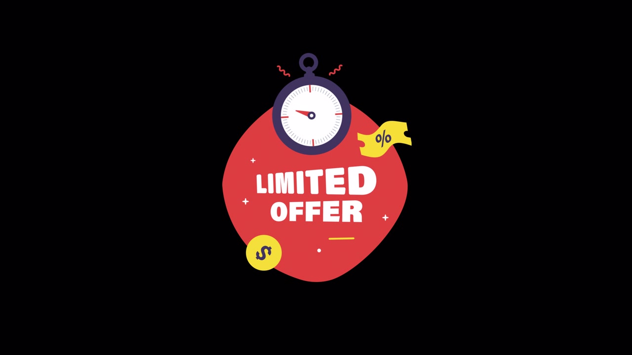 Animated Limited Offer Sale Graphic with Stopwatch