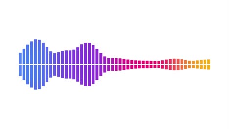 audio waveform equalizer on white background loop animation footage. music or sound wave footage.