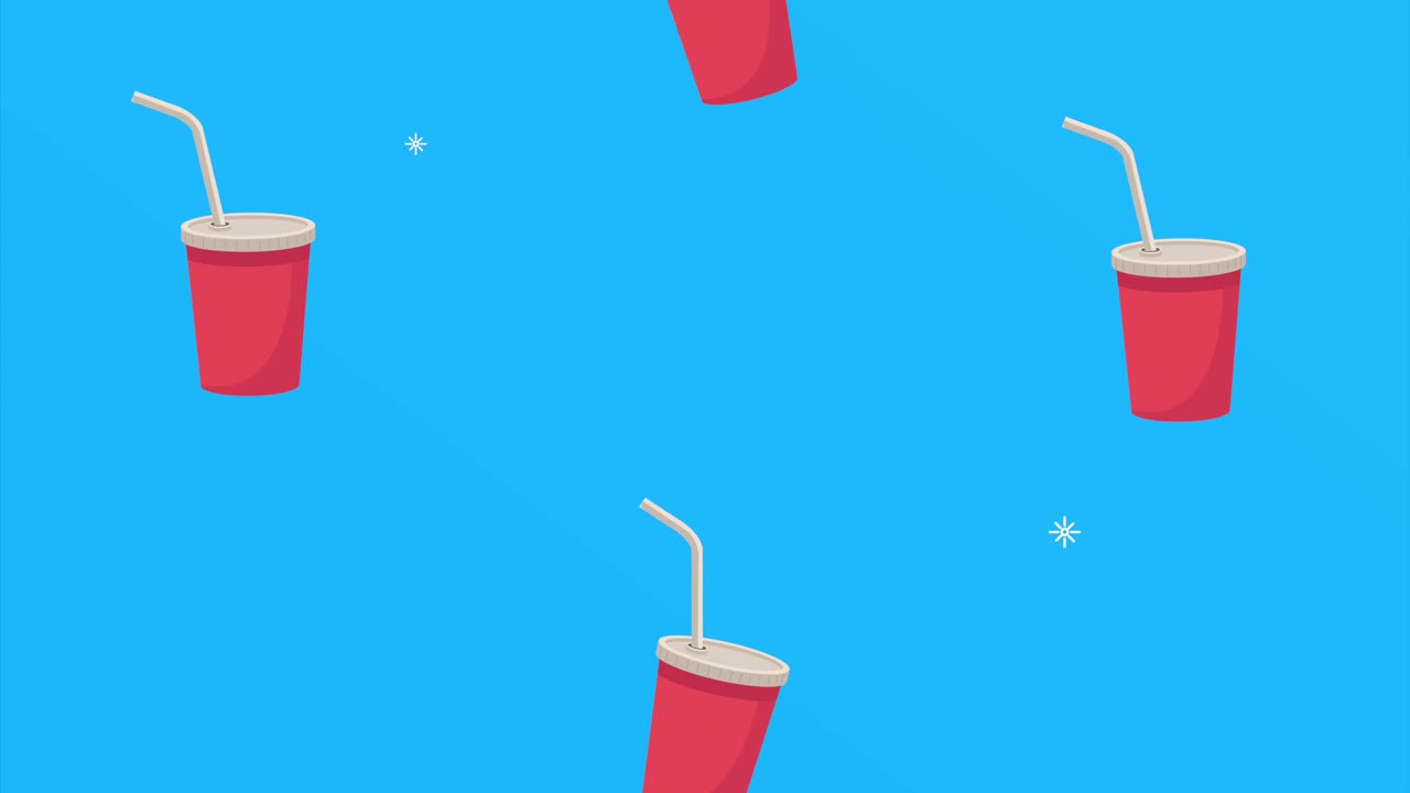 Motivo con bibite da asporto