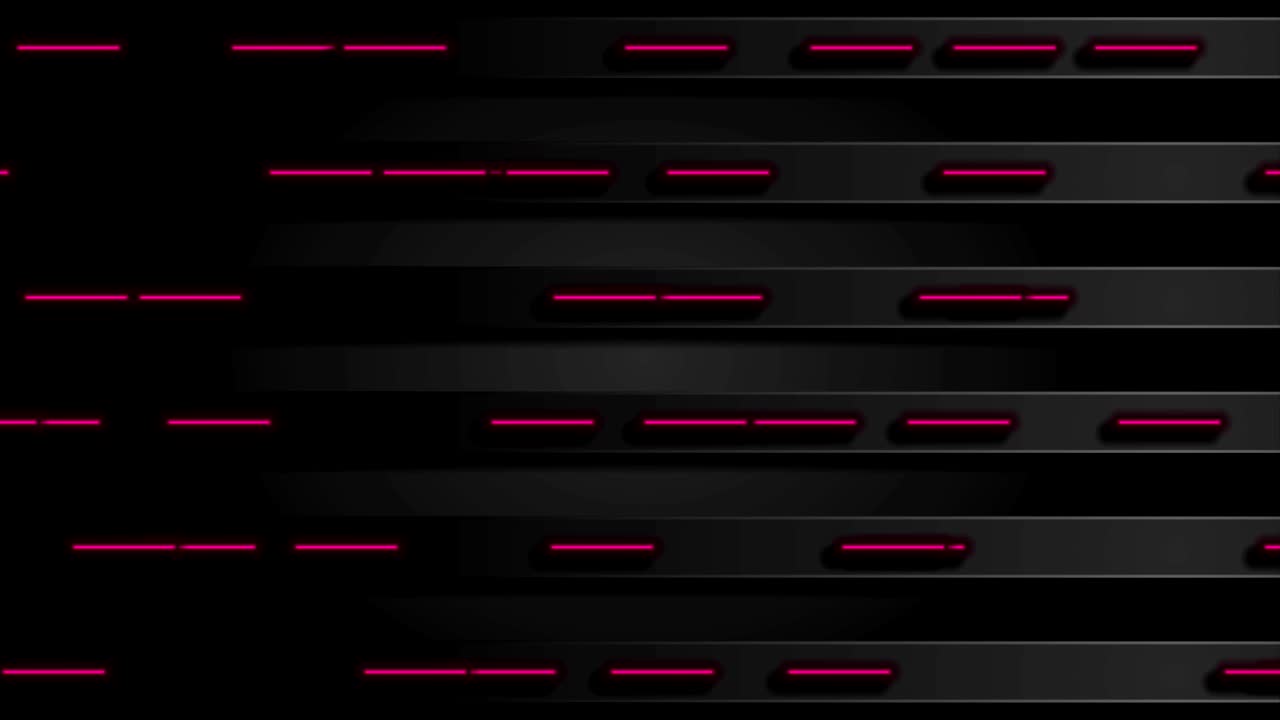 Black and glowing neon purple stripes abstract tech motion background