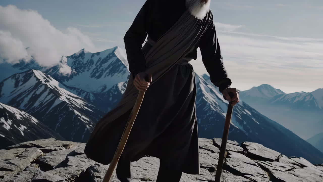 hombre anciano haciendo senderismo en las montañas