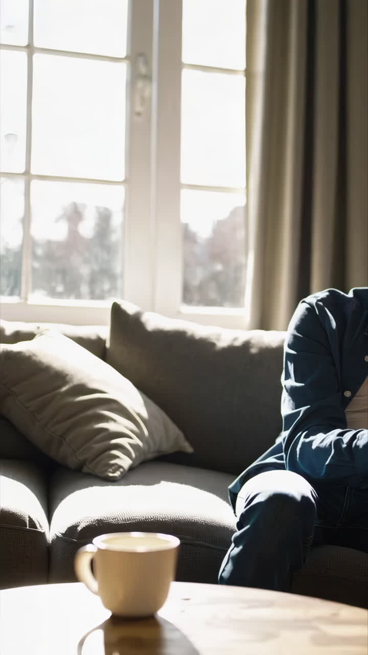 커플 이 소파 에서 휴식을 취하고 있다