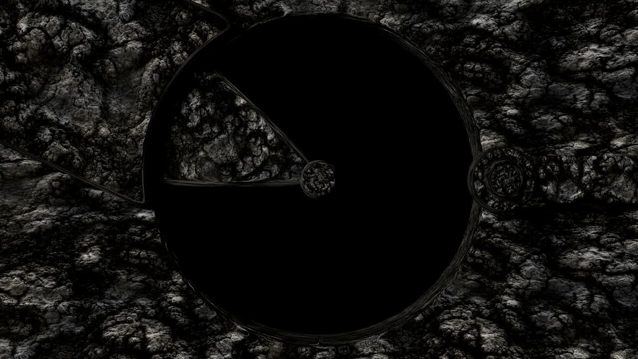 알파 채널로 돌 치웨이를 열는 3d 애니메이션