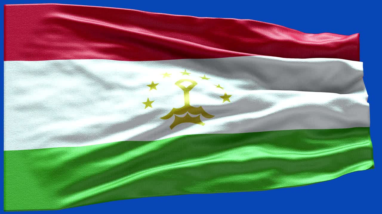 4k bandera muy detallada de tayikistán - bandera de tajikistán alto detalle - bandera nacional de tajikistan patrón de ondas elementos en bucle