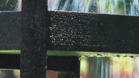 close up of a water wheel in action