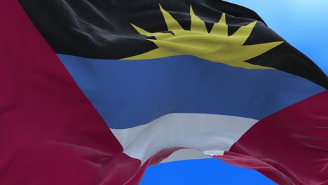 seamless loop of antigua and barbuda flag.