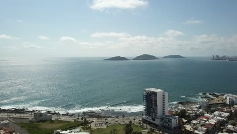 deer and bird island view from de beach in mazatlan, mexico