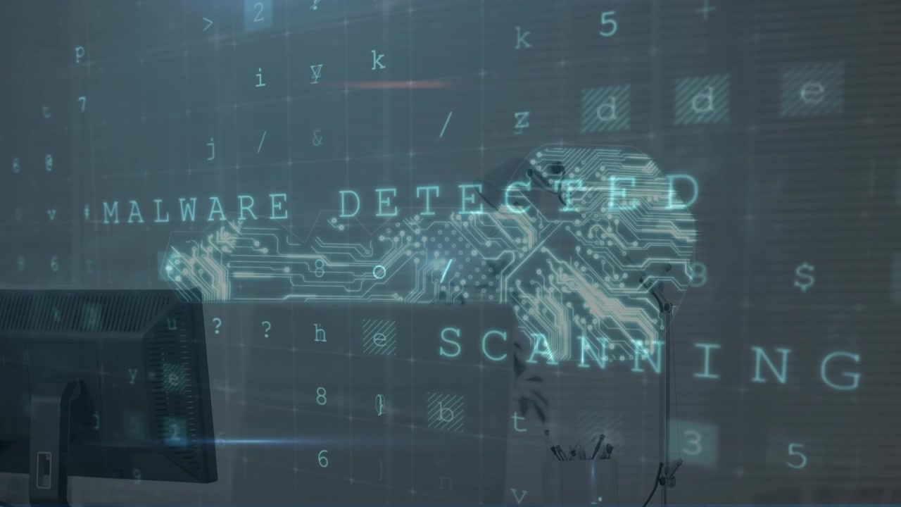 Cyber Attack Warning with Malware Detected and Firewall Disabled