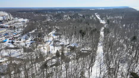 Pan-Del-Lago-Michigan-Al-Lago-Muskegon-En-El-Lago-Febrero