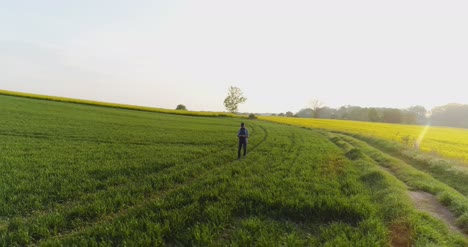 Agriculture-Male-Farmer-Walking-On-Track-Over-Agricultural-Field-While-Using-Digital-Tablet-24