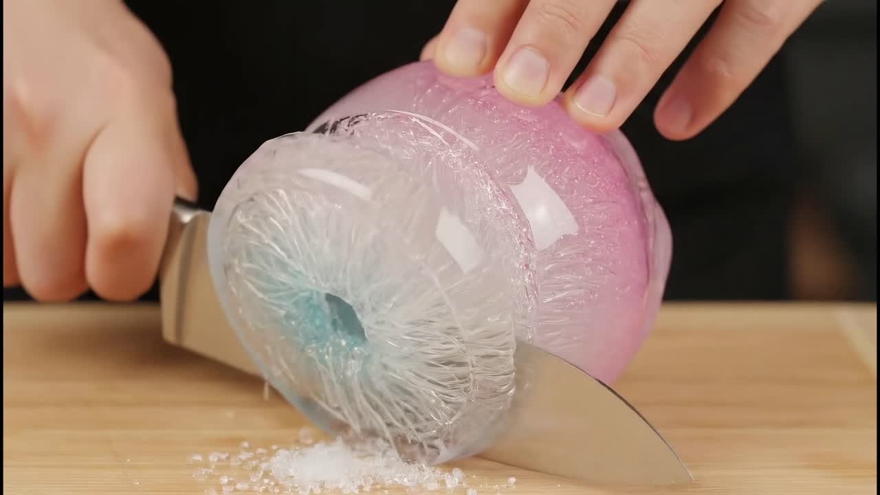 Cutting a Decorative Ice Sphere