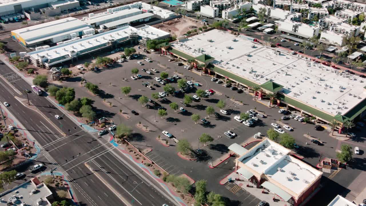Shopping Plaza Marketplace in Mesa Arizona Aerial View