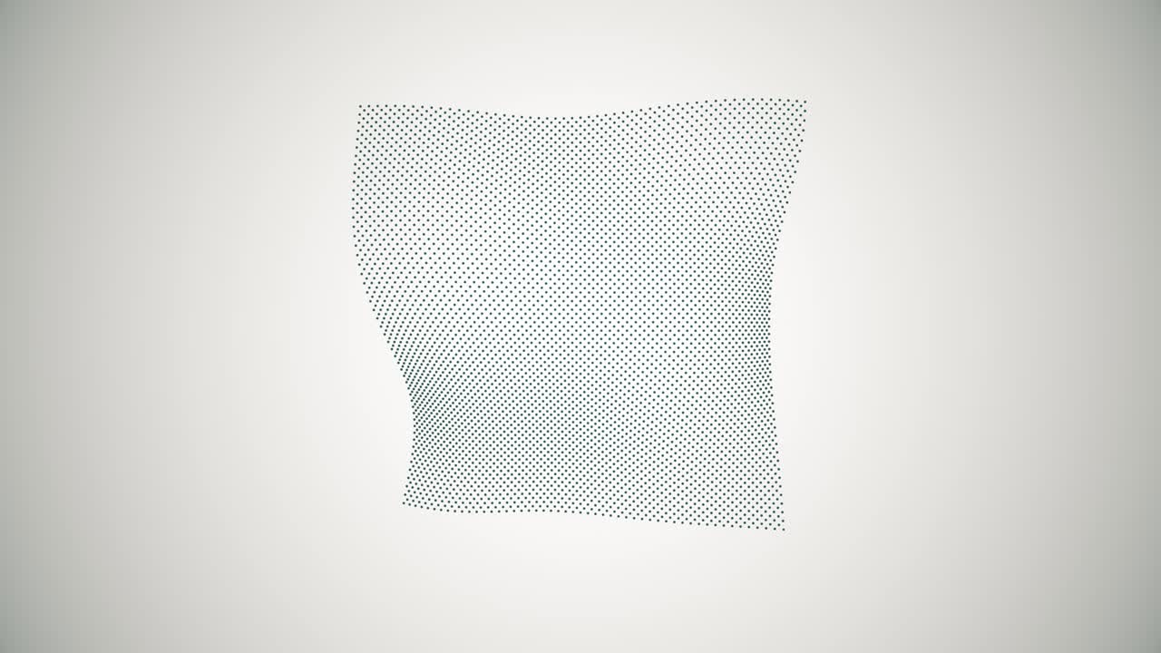 metamorfosi di una mappa della terra amorfa su una superficie piana a partire da punti, animazione astratta della forma futura 4k