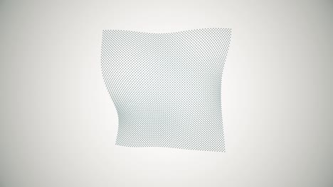 metamorfosis del mapa amorfo de la tierra en la superficie plana a partir de puntos, animación abstracta de la forma futura 4k