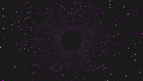 stunning purple and white symmetrical dot design against black background