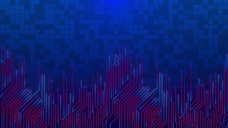 digital data moving on circuit board cpu high tech artificial intelligence ai data mining processing