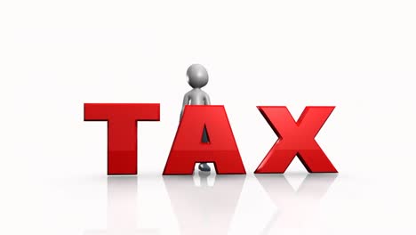 3d animation presenting the concept of tax