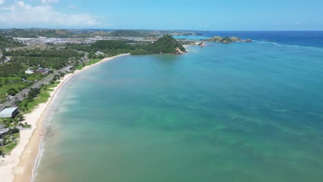 A-white-sandy-beach-on-the-south-coast-of-Lombok,-Indonesia