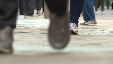 people walking on a city street