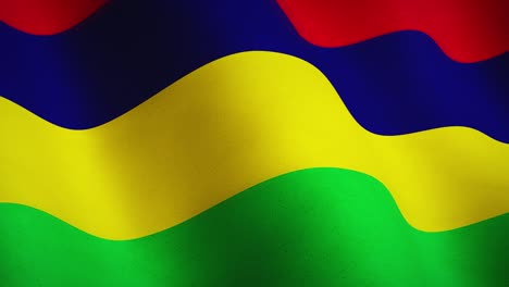 el fondo de mauritius ondeando la bandera significa orgullo patriótico - ciclo de animación de video