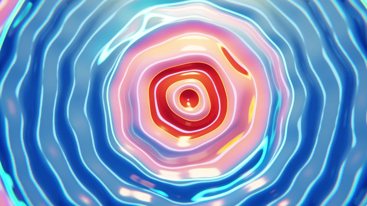 Superficie liquida astratta e vibrante con increspature e linee luminose