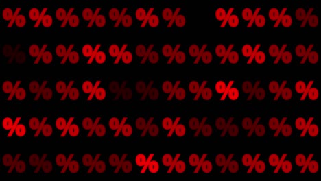 cuadrícula abstracta de signos porcentuales intermitentes