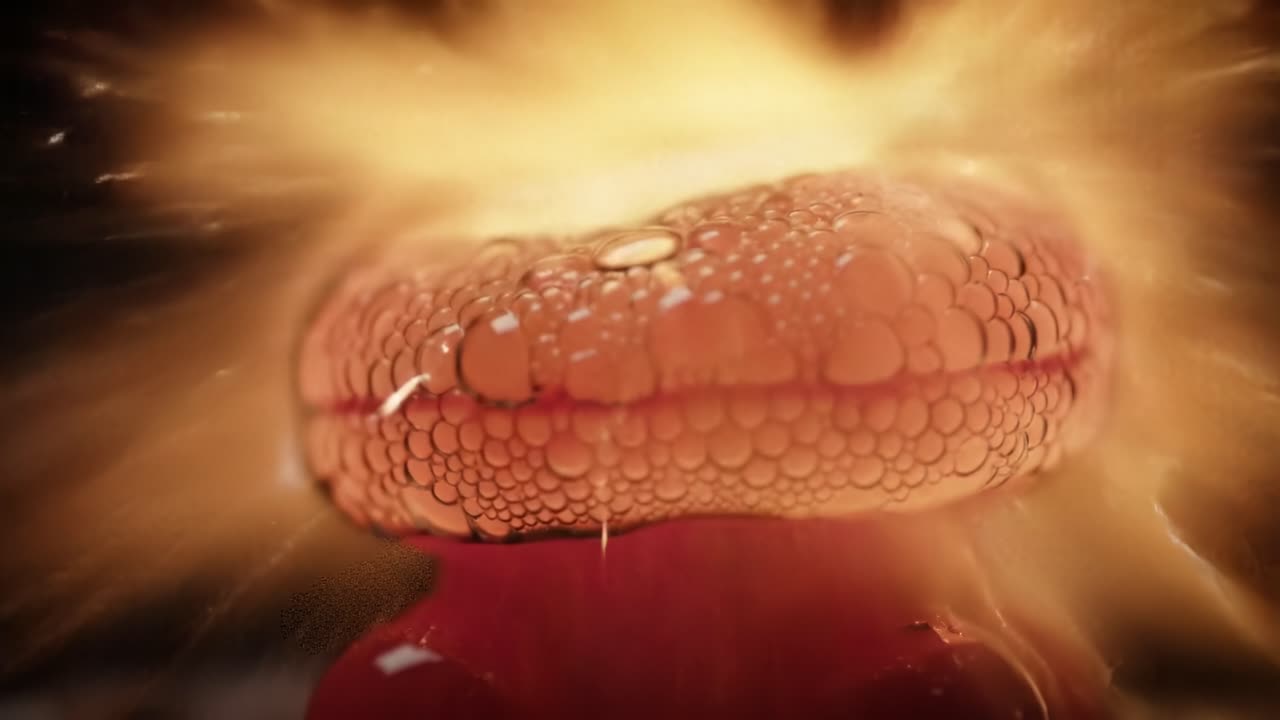 Captivating Close-Up of Red Bubbles: A Visual Journey Through Texture and Color in Macro Photography