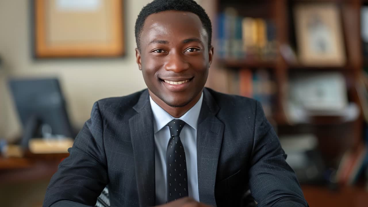 retrato de un hombre de negocios sonriente