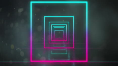 animation of neon shapes moving on black background