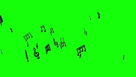 black-music-notes-flying-and-flowing-on-green-screen