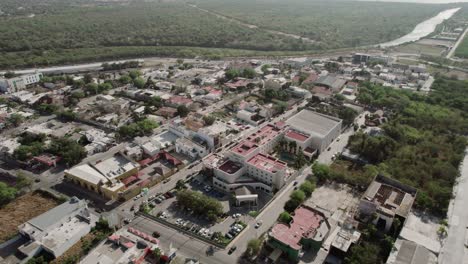 aerial over residential area of reynosa, city in mexico that anchors the largest metropolitan area in tamaulipas