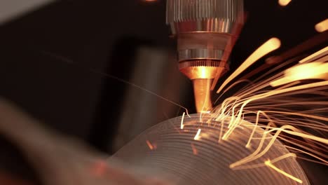 cnc laser cutting of metal, modern industrial technology.