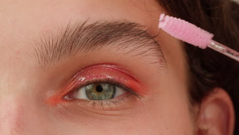 aplicar maquillaje a las cejas y los ojos