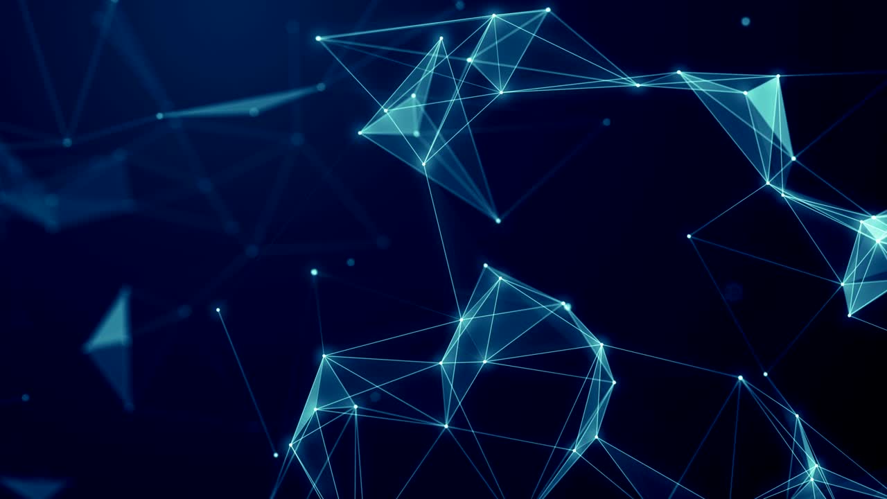 plexus abstracto de red títulos de tecnología ciencia de fondo bucle