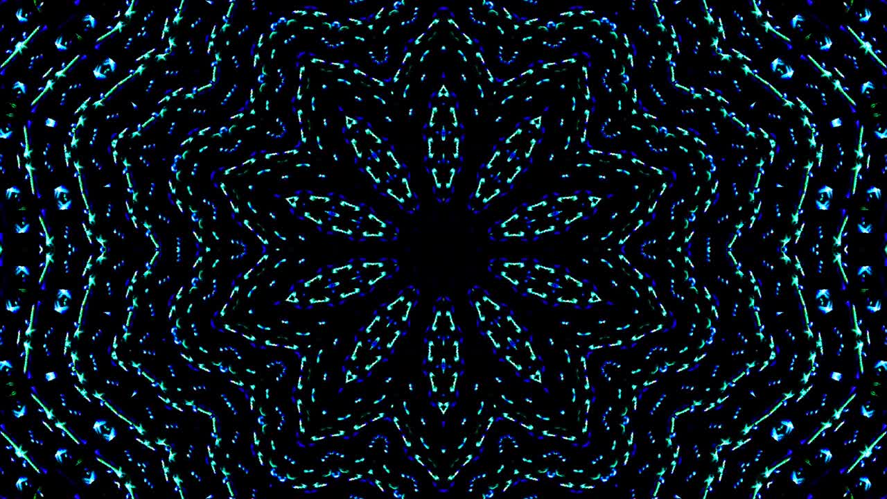 Bright abstract light governing full color, kaleidoscope,blue background