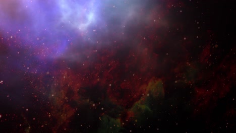 red nebula clouds and cosmic dust in the universe