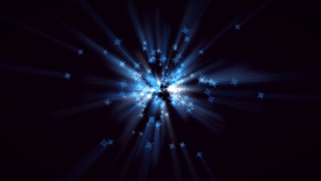 estrellas de partículas flotando en el aire