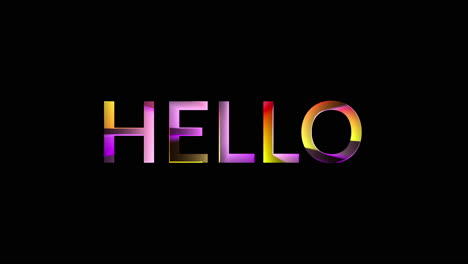 seamless loop hello text animation