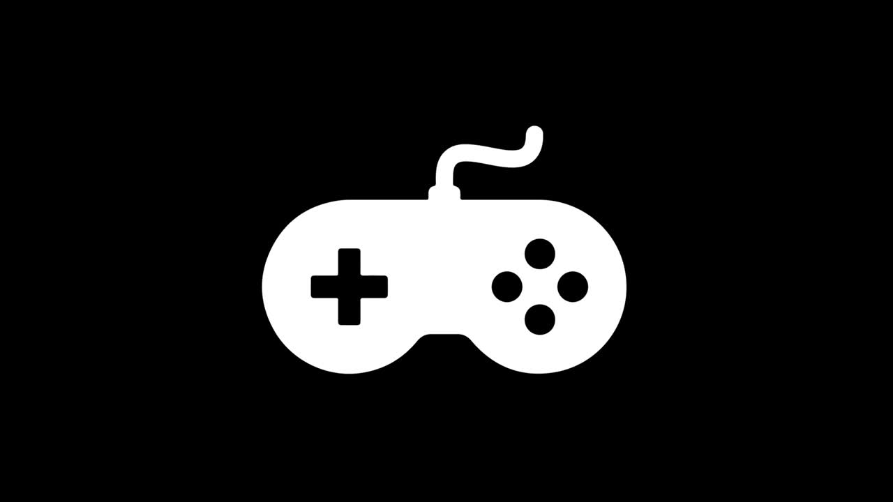 gamecontroller joystick epad icono de juego vintage twitched mala animación de señal