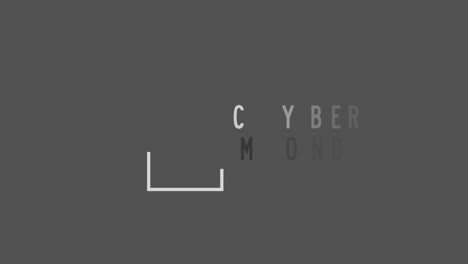 Cyber-Monday-text-in-frame-on-grey-modern-gradient