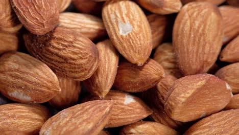 close up of roasted almonds