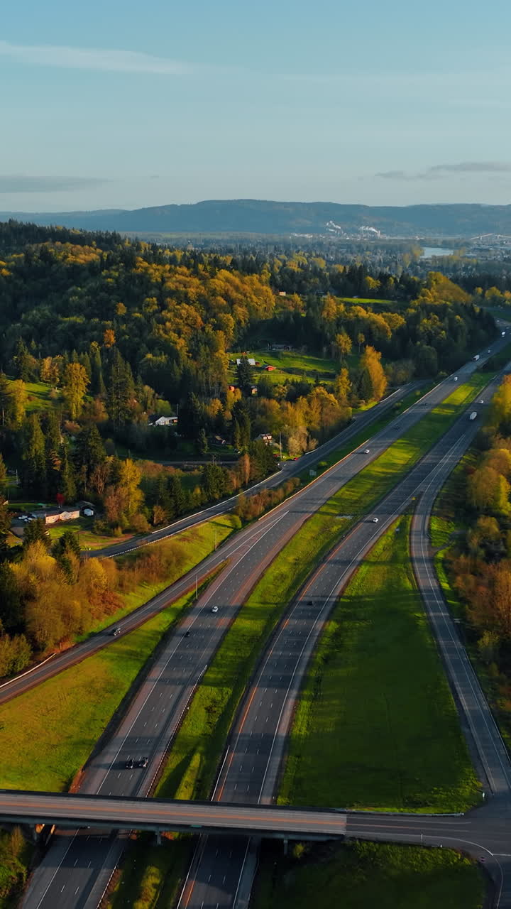 Mountains of Oregon landscapes. American beautiful nature. Vertical video