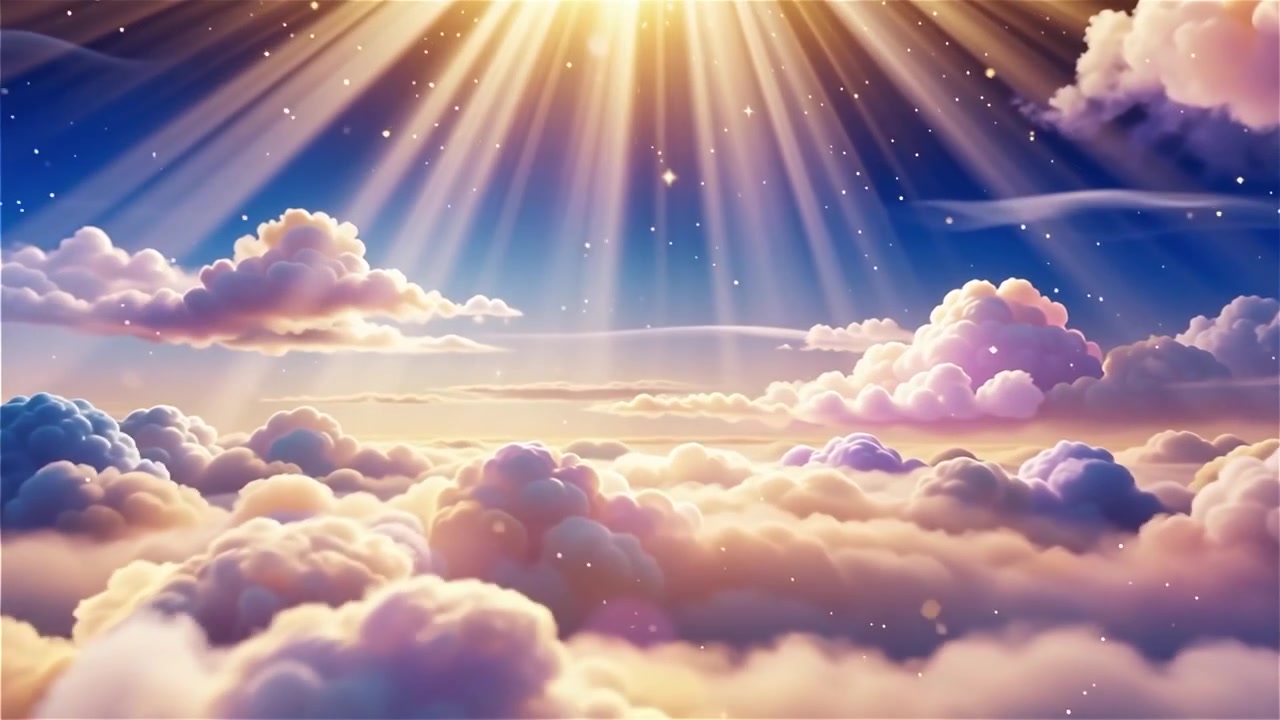 Fondo Cristiano de Adoración con Luz Celestial